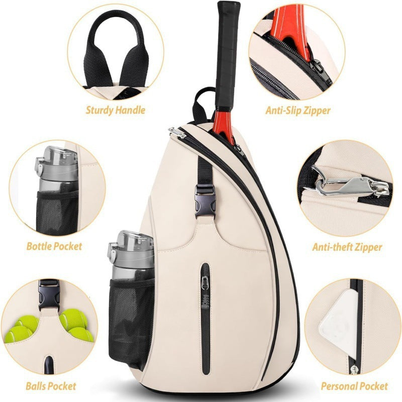 Spot 2025 New Badminton Bag Outdoor Sports Training Shoulder Tennis Bag Pickleball Backpack Crossbody Bag