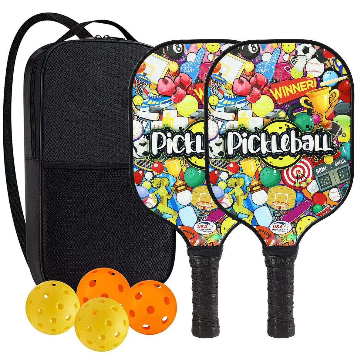 Carbon Fiber Pickleball Paddles Complete