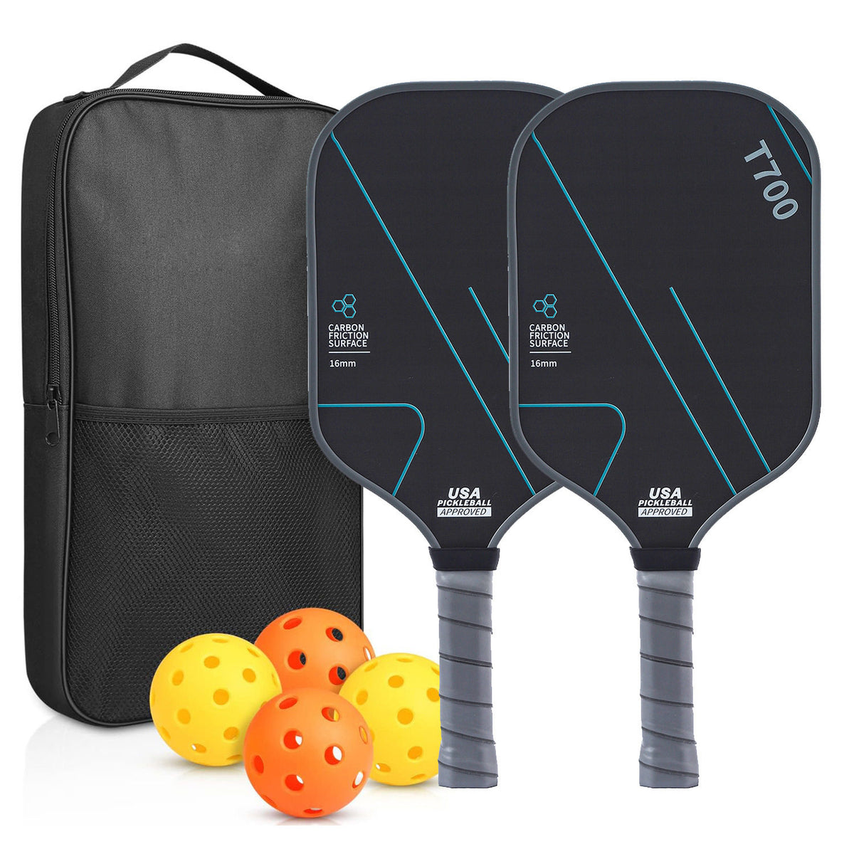 Carbon Fiber Pickleball Paddles Complete
