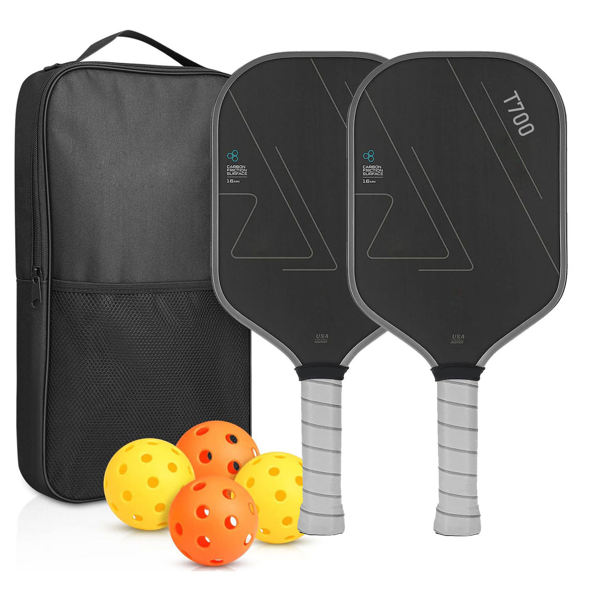 Carbon Fiber Pickleball Paddles Complete